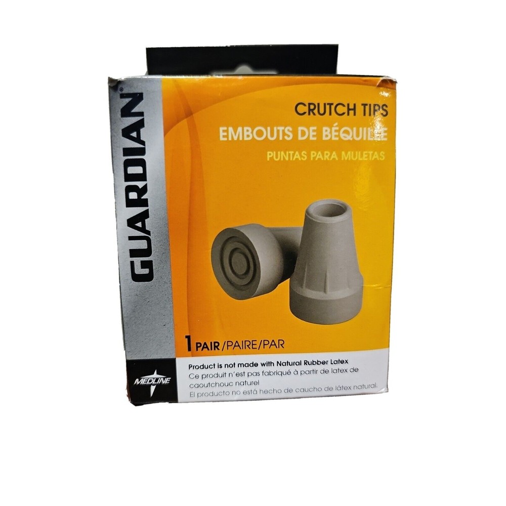 Medline G00842 Guardian Super Crutch Tip, Gray - NEW In Box